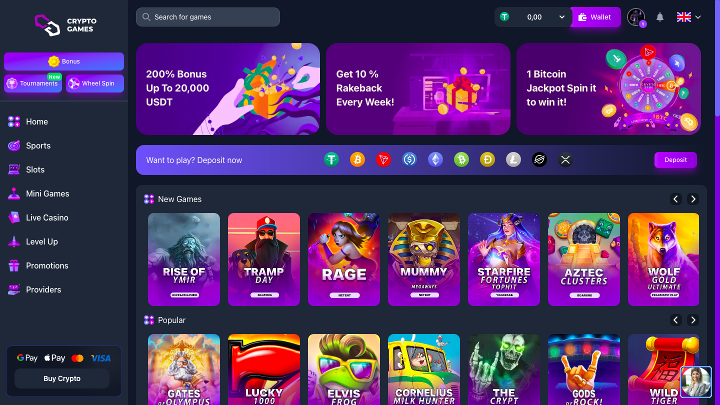 Crypto-Games.io Home
